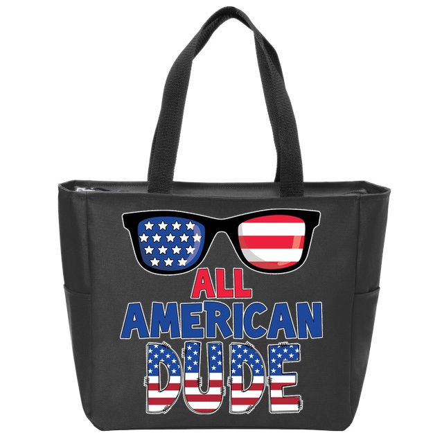 All American Dude 4th Of July Zip Tote Bag