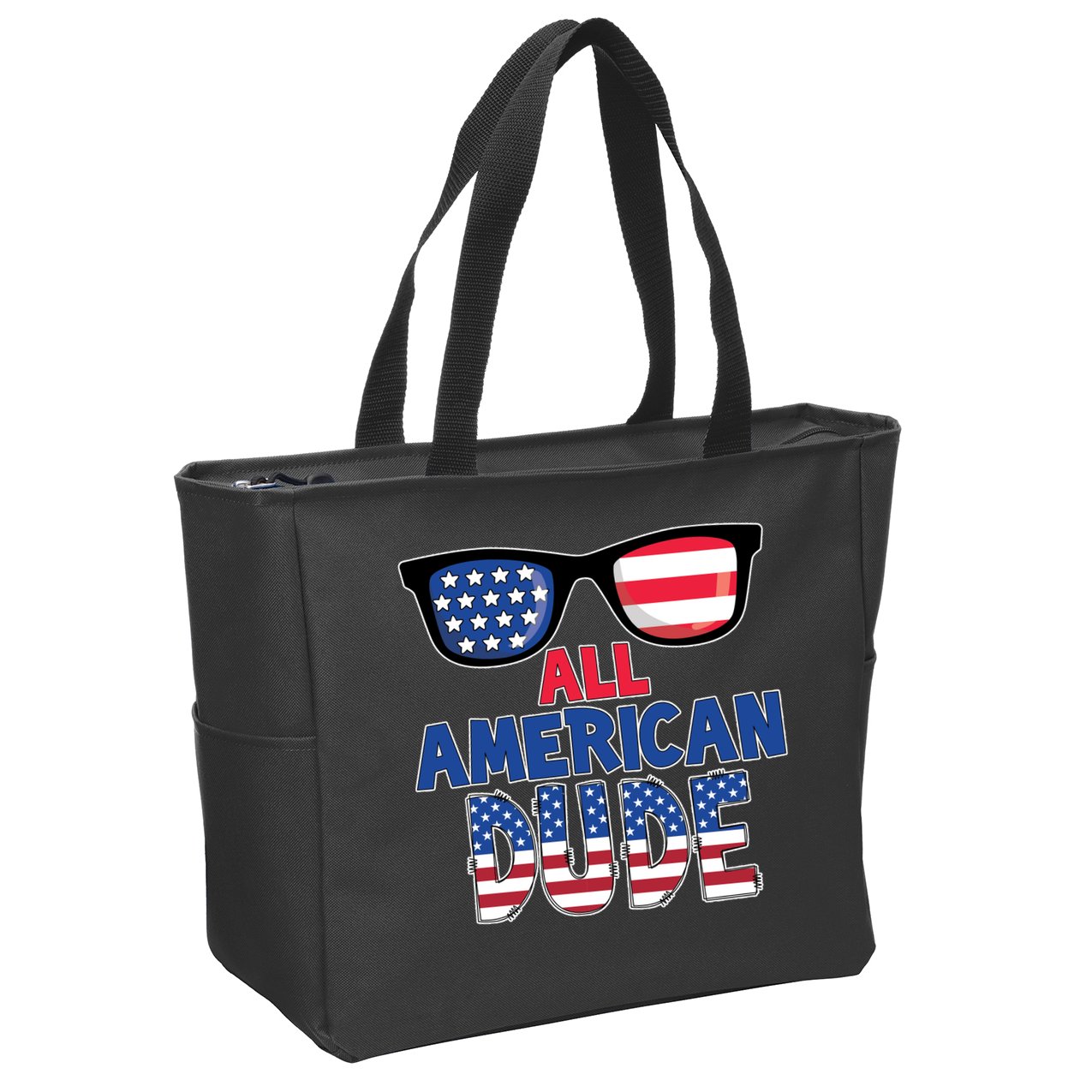 All American Dude 4th Of July Zip Tote Bag