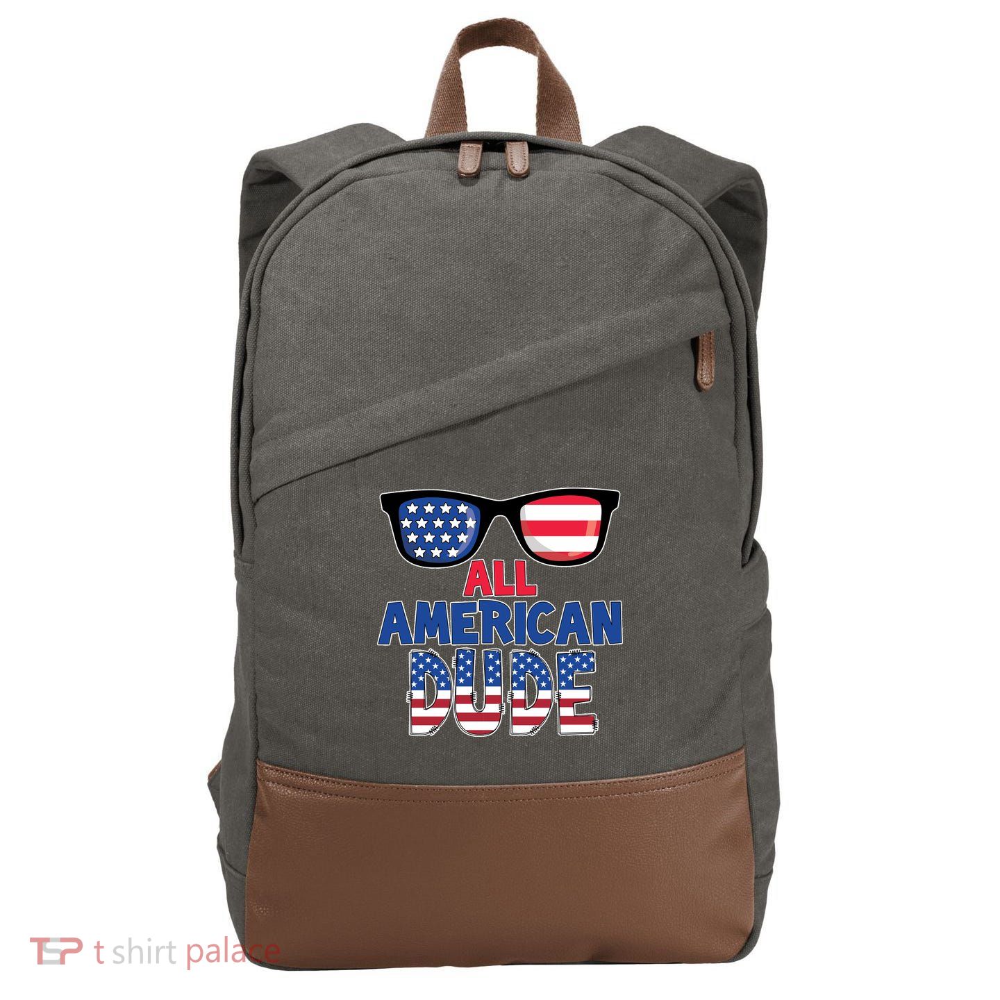 All American Dude 4th Of July Cotton Canvas Backpack