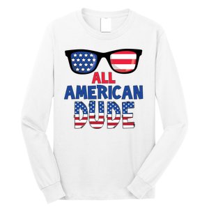 All American Dude 4th Of July Long Sleeve Shirt