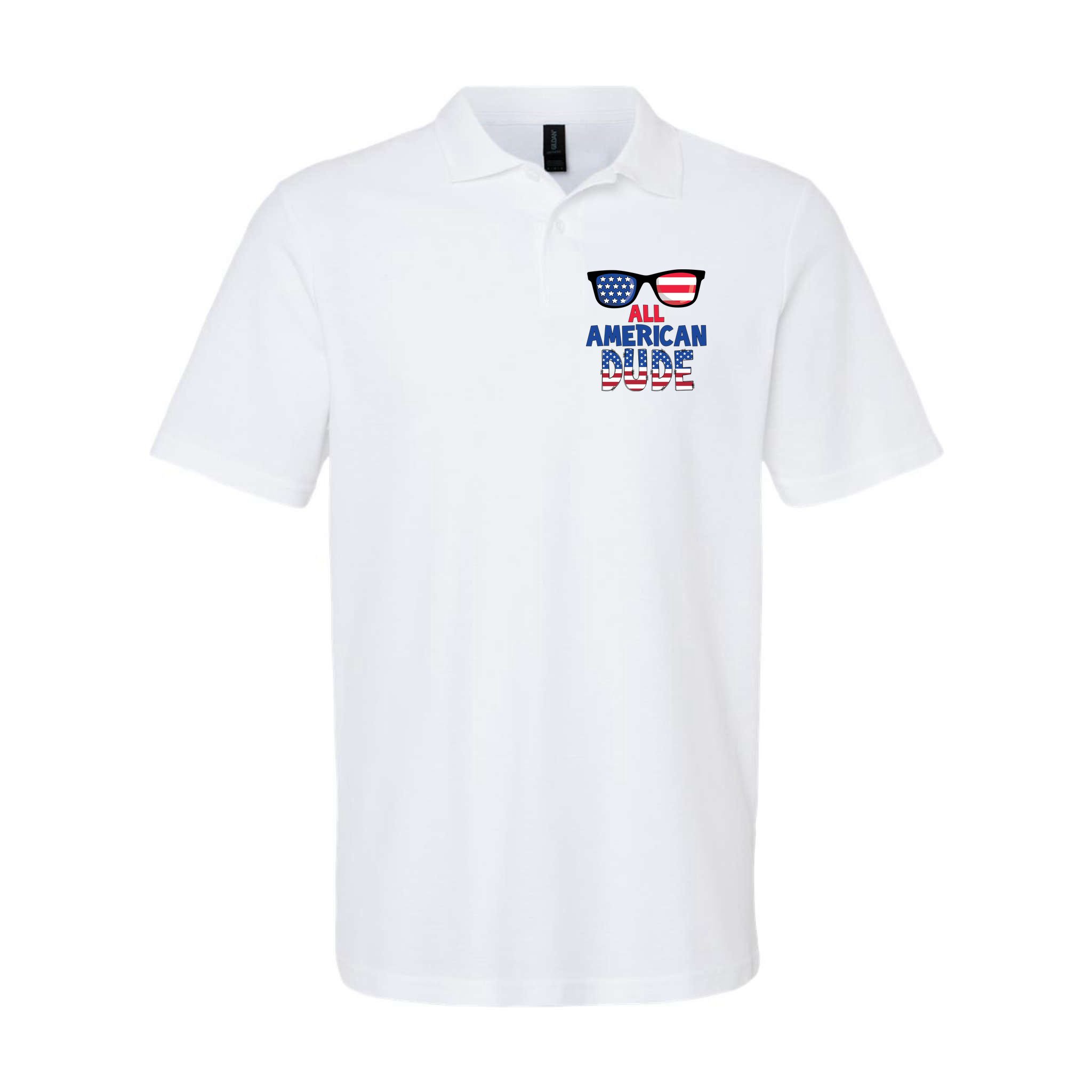 All American Dude 4th Of July Polo