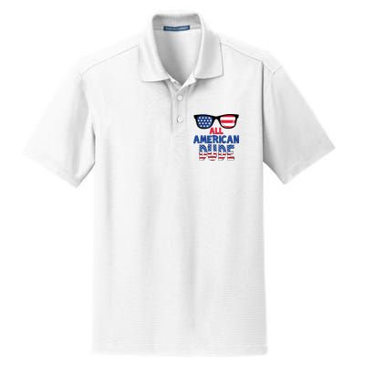 All American Dude 4th Of July Dry Zone Grid Polo