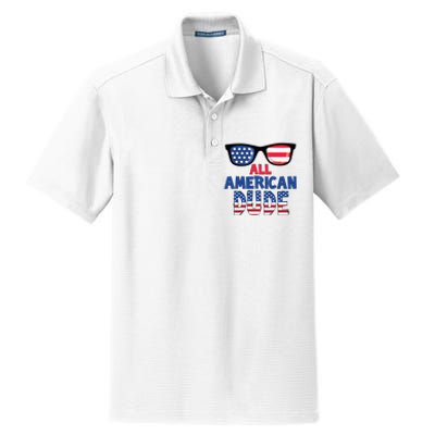 All American Dude 4th Of July Dry Zone Grid Polo