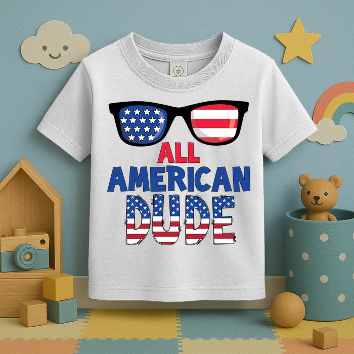 All American Dude 4th Of July Toddler T-Shirt