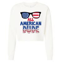 All American Dude 4th Of July Cropped Pullover Crew