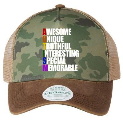 Autism Awareness Defined Quote Legacy Tie Dye Trucker Hat
