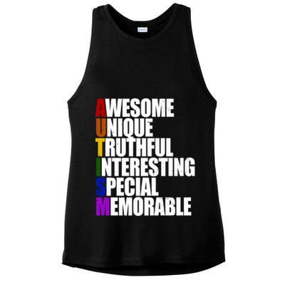 Autism Awareness Defined Quote Ladies PosiCharge Tri-Blend Wicking Tank