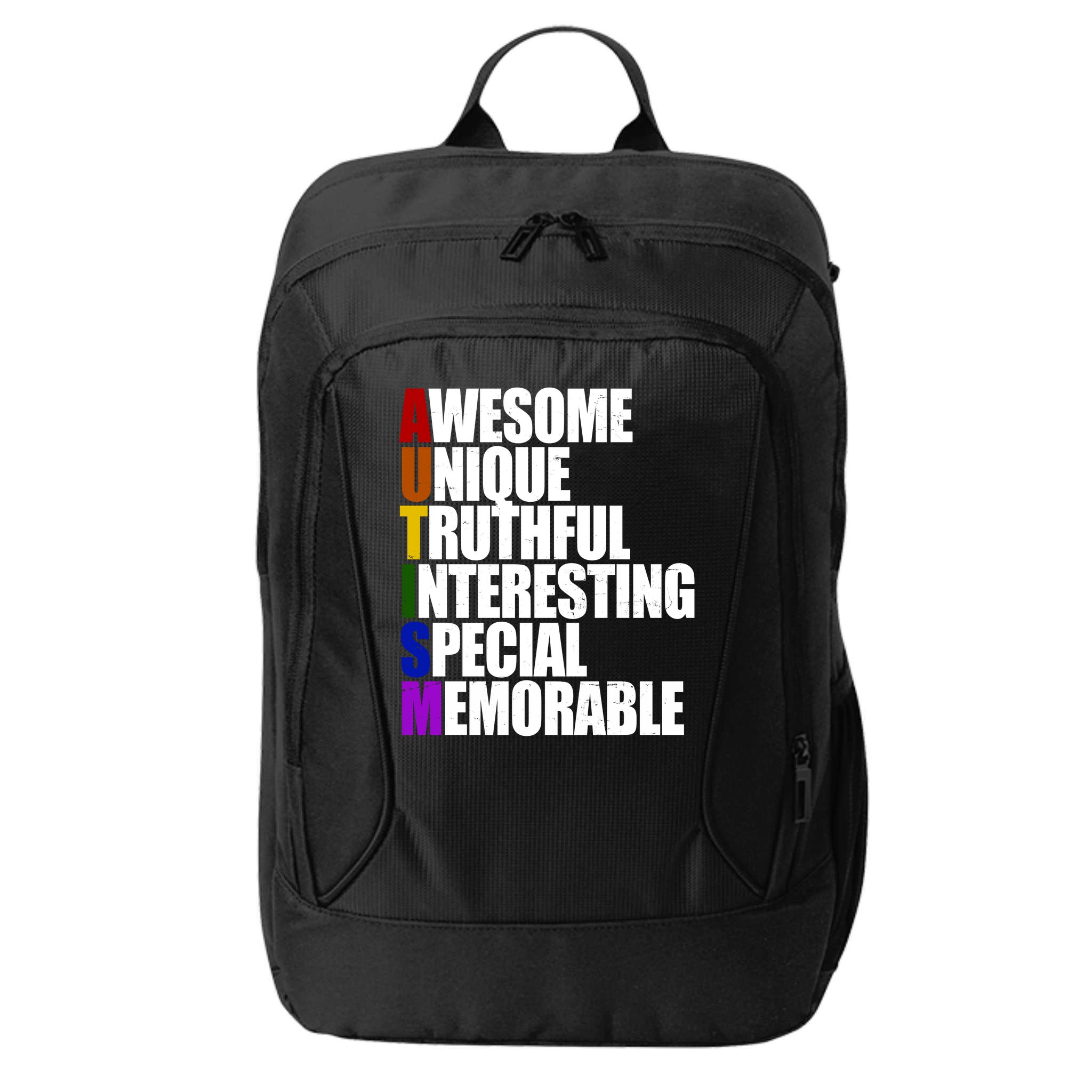 Autism Awareness Defined Quote City Backpack