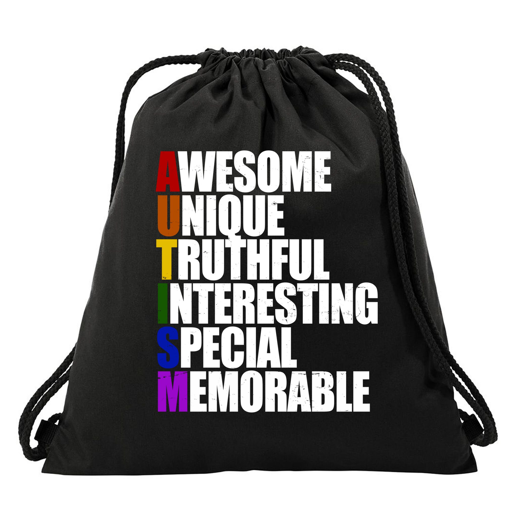 Autism Awareness Defined Quote Drawstring Bag