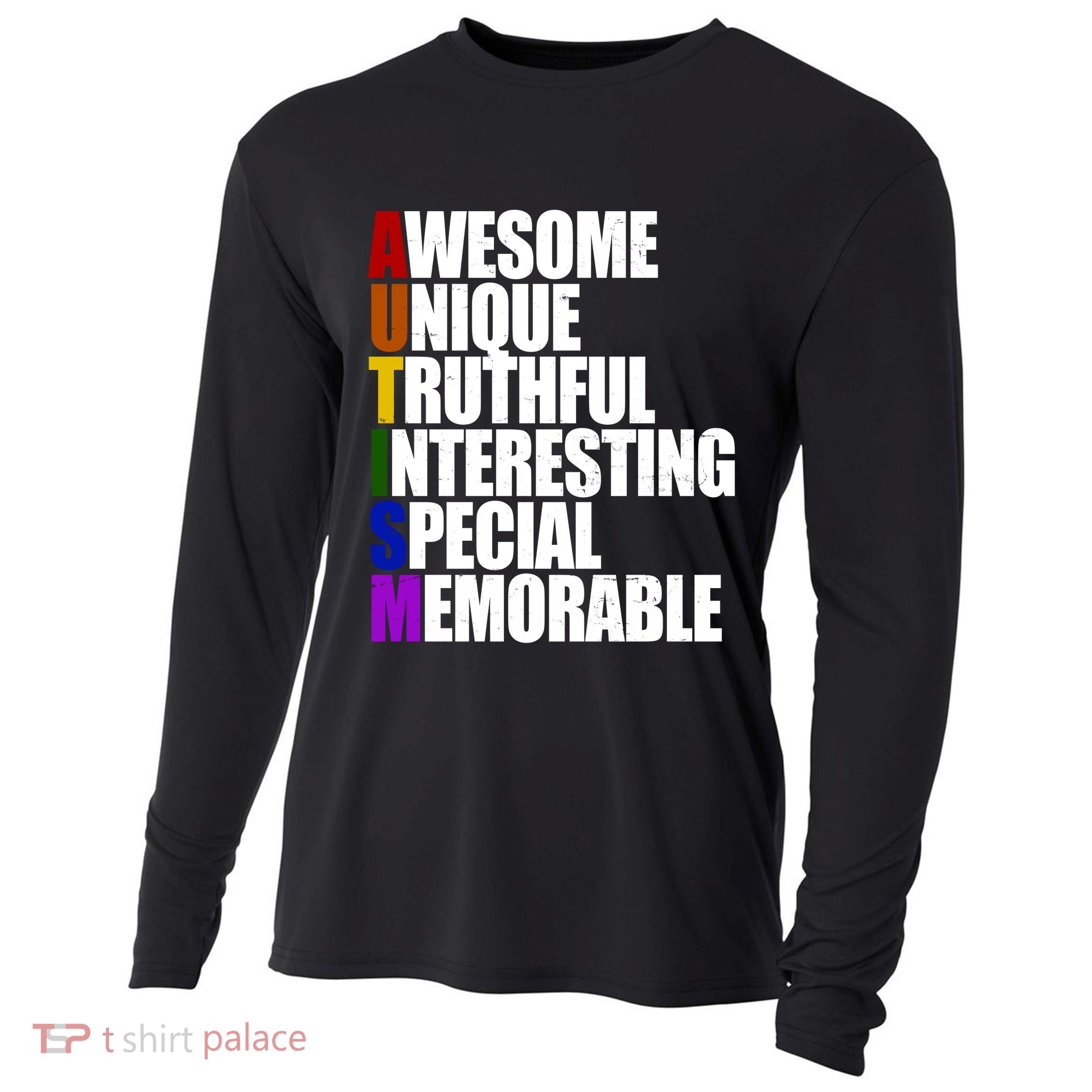 Autism Awareness Defined Quote Cooling Performance Long Sleeve Crew
