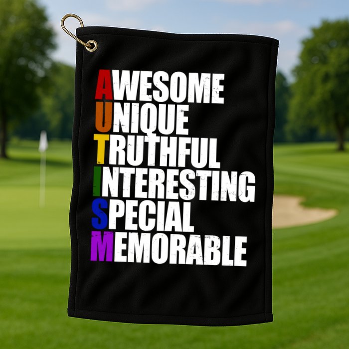 Autism Awareness Defined Quote Golf Towel