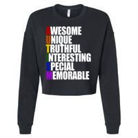 Autism Awareness Defined Quote Cropped Pullover Crew