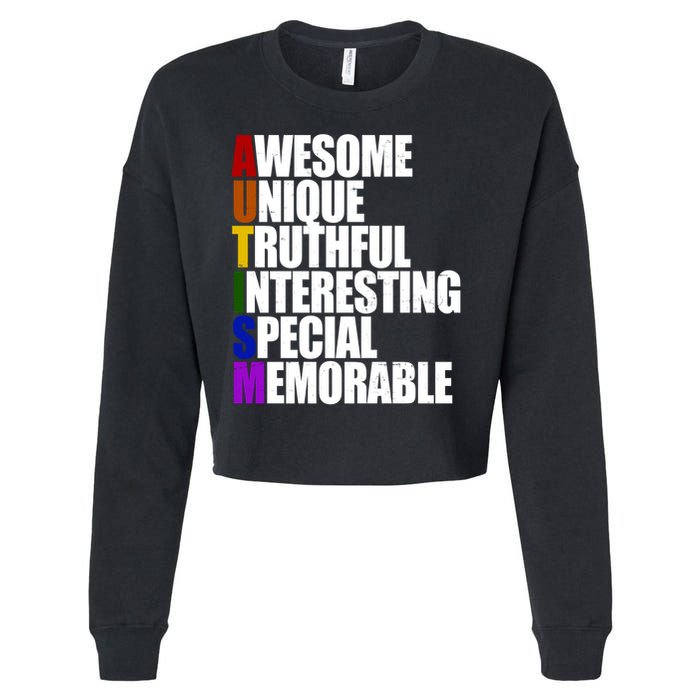 Autism Awareness Defined Quote Cropped Pullover Crew