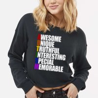 Autism Awareness Defined Quote Cropped Pullover Crew