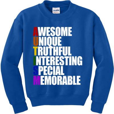 Autism Awareness Defined Quote Kids Sweatshirt
