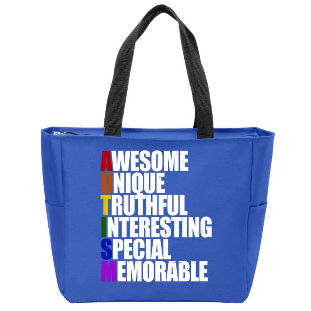 Autism Awareness Defined Quote Zip Tote Bag