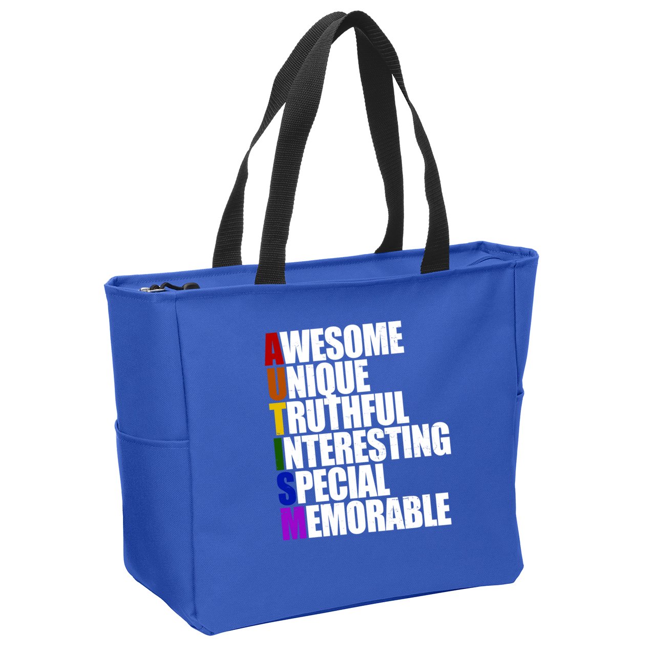 Autism Awareness Defined Quote Zip Tote Bag