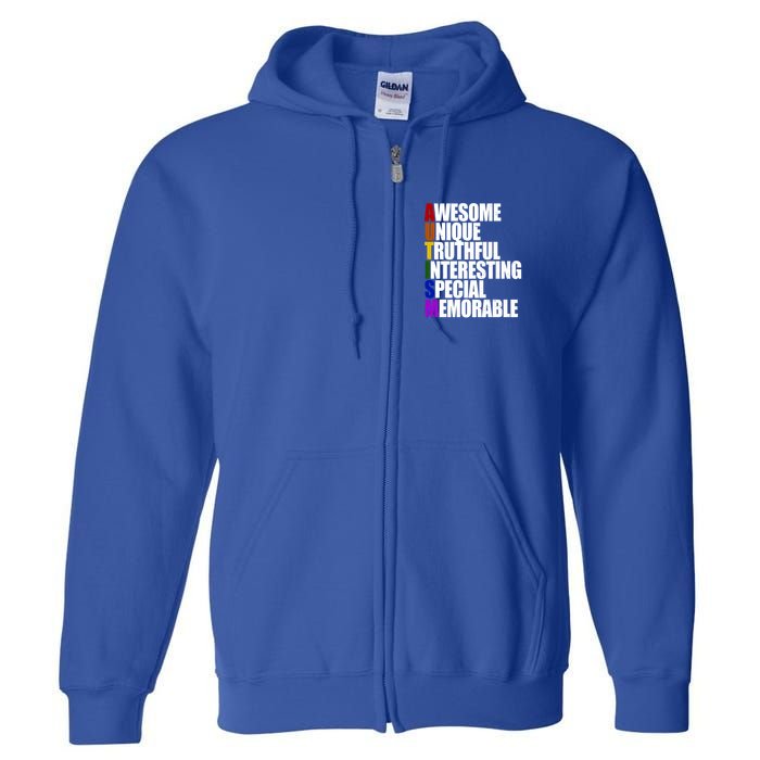 Autism Awareness Defined Quote Full Zip Hoodie