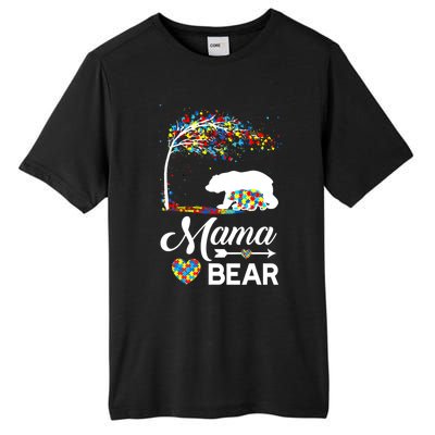 Autism Awareness Day Mama Bear Support Autistic Autism Mom Great Gift Tall Fusion ChromaSoft Performance T-Shirt