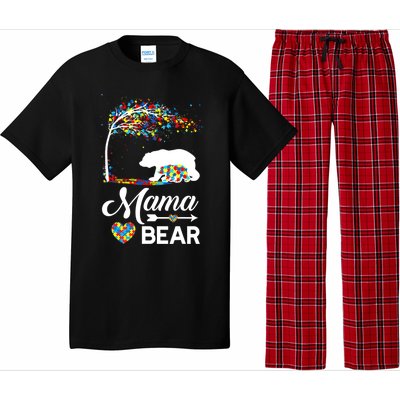 Autism Awareness Day Mama Bear Support Autistic Autism Mom Great Gift Pajama Set