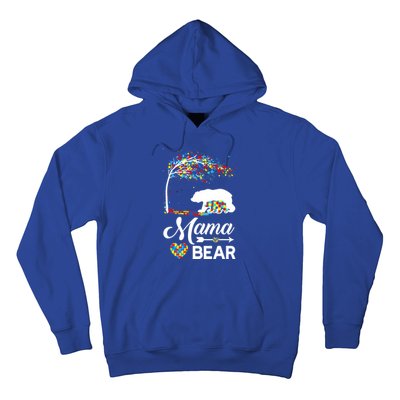 Autism Awareness Day Mama Bear Support Autistic Autism Mom Great Gift Hoodie