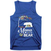 Autism Awareness Day Mama Bear Support Autistic Autism Mom Great Gift Tank Top