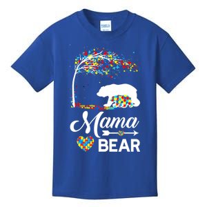 Autism Awareness Day Mama Bear Support Autistic Autism Mom Great Gift Kids T-Shirt