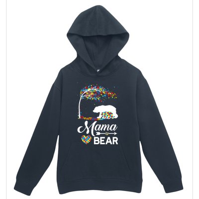 Autism Awareness Day Mama Bear Support Autistic Autism Mom Great Gift Urban Pullover Hoodie