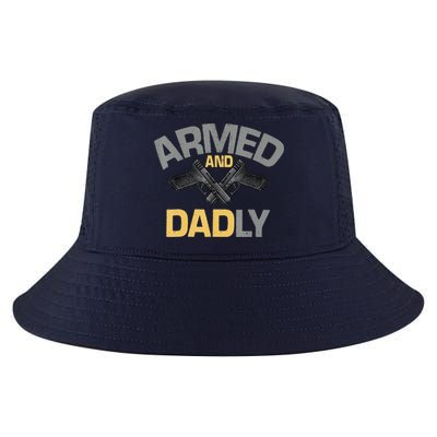 Armed And Dadly Funny Deadly Father Gifts For Fathers Day Cool Comfort Performance Bucket Hat