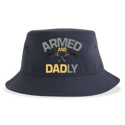 Armed And Dadly Funny Deadly Father Gifts For Fathers Day Sustainable Bucket Hat