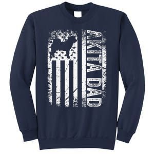 American Akita Dad Us Flag Dog Sweatshirt