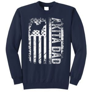 American Akita Dad Us Flag Dog Tall Sweatshirt