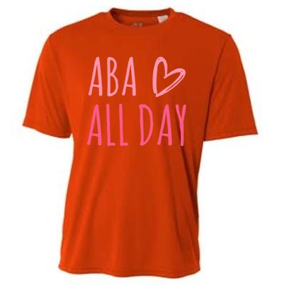 Aba All Day Autism Psychology Behavior Analyst Gift Cooling Performance Crew T-Shirt