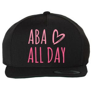 Aba All Day Autism Psychology Behavior Analyst Gift Wool Snapback Cap