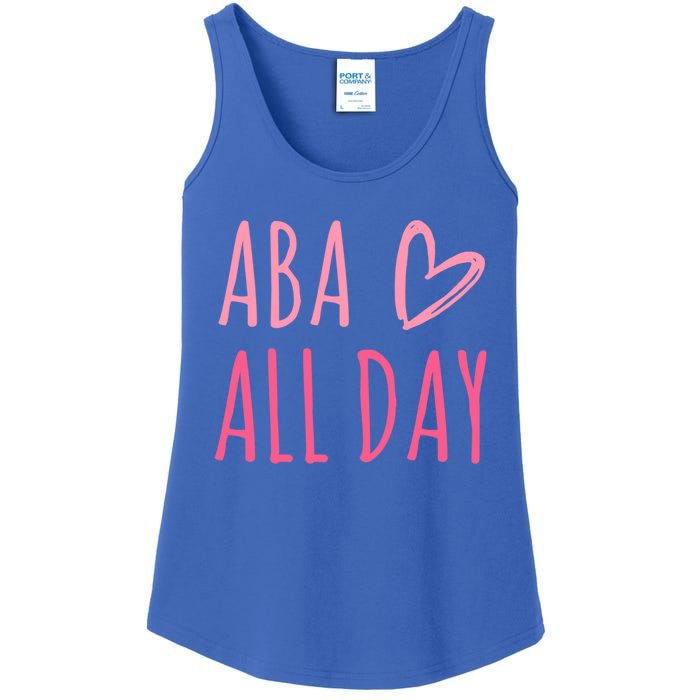 Aba All Day Autism Psychology Behavior Analyst Gift Ladies Essential Tank