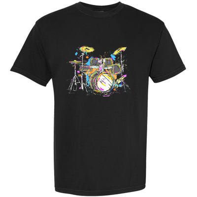 Abstract Art Drums Musician Music Band Throne Noose Garment-Dyed Heavyweight T-Shirt