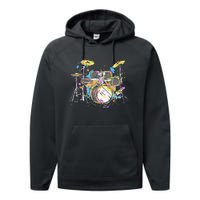 Abstract Art Drums Musician Music Band Throne Noose Performance Fleece Hoodie