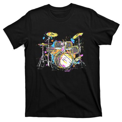 Abstract Art Drums Musician Music Band Throne Noose T-Shirt