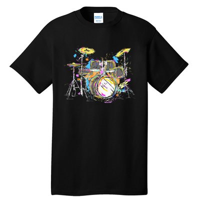 Abstract Art Drums Musician Music Band Throne Noose Tall T-Shirt