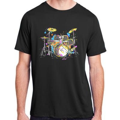 Abstract Art Drums Musician Music Band Throne Noose Adult ChromaSoft Performance T-Shirt