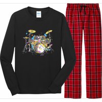 Abstract Art Drums Musician Music Band Throne Noose Long Sleeve Pajama Set