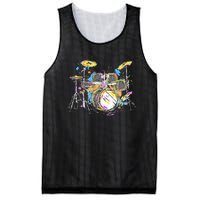 Abstract Art Drums Musician Music Band Throne Noose Mesh Reversible Basketball Jersey Tank