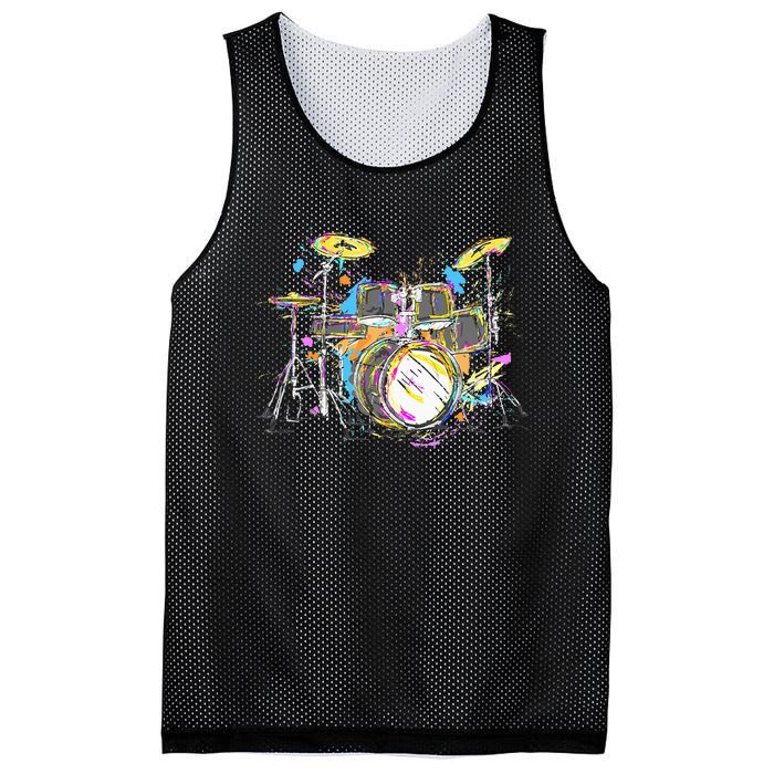 Abstract Art Drums Musician Music Band Throne Noose Mesh Reversible Basketball Jersey Tank