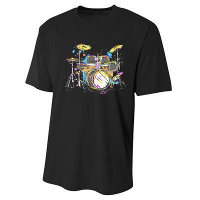 Abstract Art Drums Musician Music Band Throne Noose Performance Sprint T-Shirt