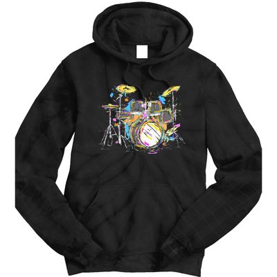 Abstract Art Drums Musician Music Band Throne Noose Tie Dye Hoodie