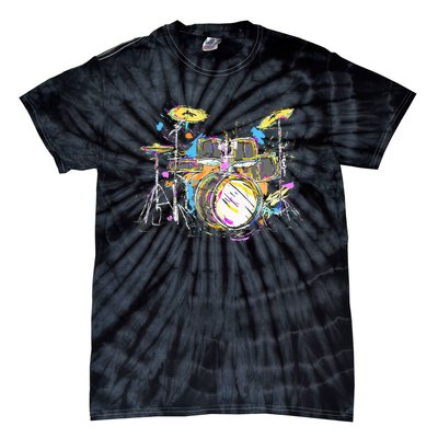 Abstract Art Drums Musician Music Band Throne Noose Tie-Dye T-Shirt