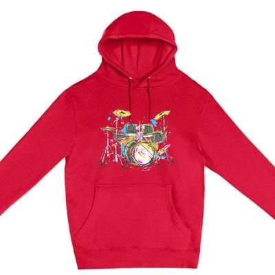 Abstract Art Drums Musician Music Band Throne Noose Premium Pullover Hoodie