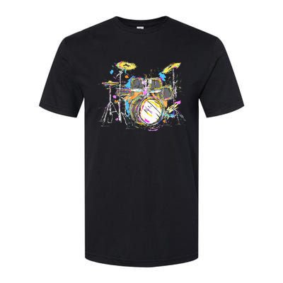 Abstract Art Drums Musician Music Band Throne Noose Softstyle CVC T-Shirt