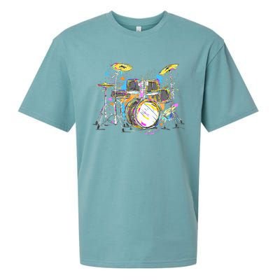 Abstract Art Drums Musician Music Band Throne Noose Sueded Cloud Jersey T-Shirt