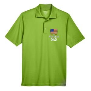 All American Dad July 4th America Flag Patriot Usa Men's Origin Performance Pique Polo